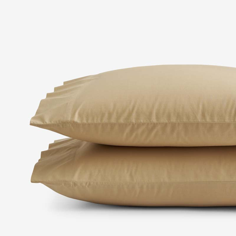 Solid Garment Washed Cotton Percale Pillowcase Set