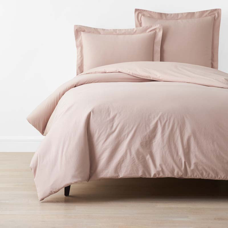 Solid Garment Washed Cotton Percale Duvet Cover
