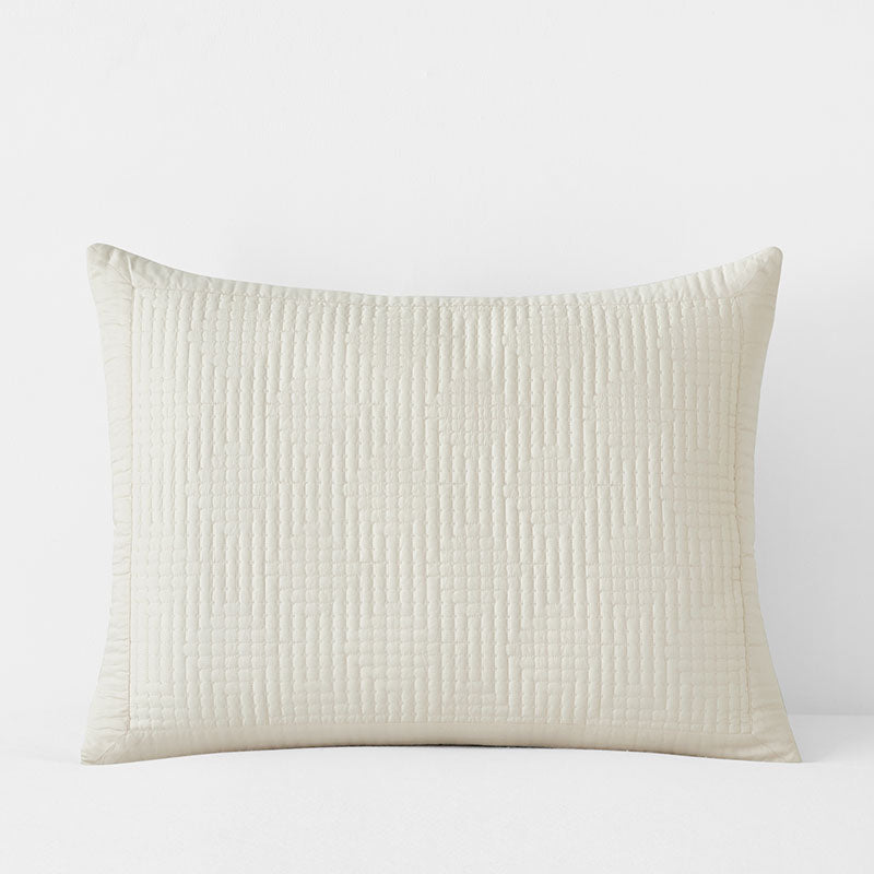 Premium Smooth Cotton Sateen Solid Quilted Sham