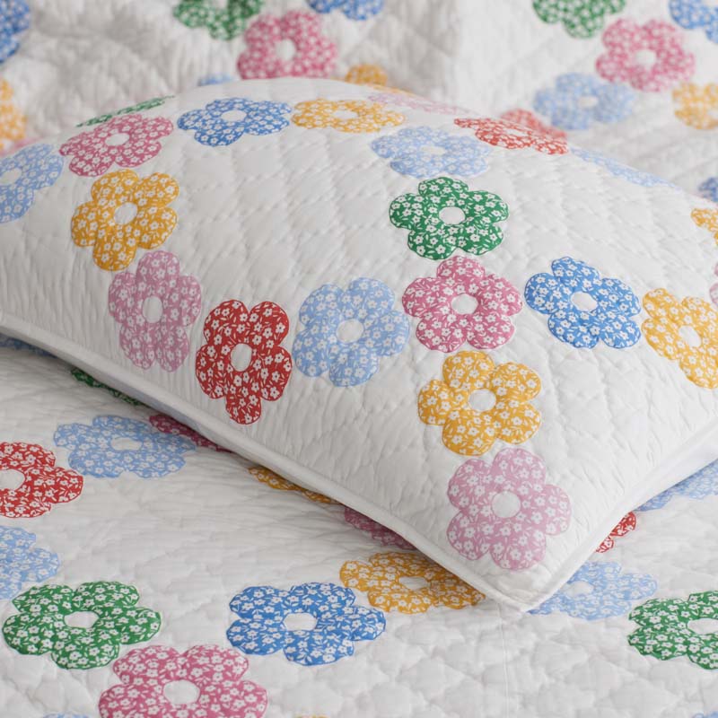 Daisy Patch Quilted Sham