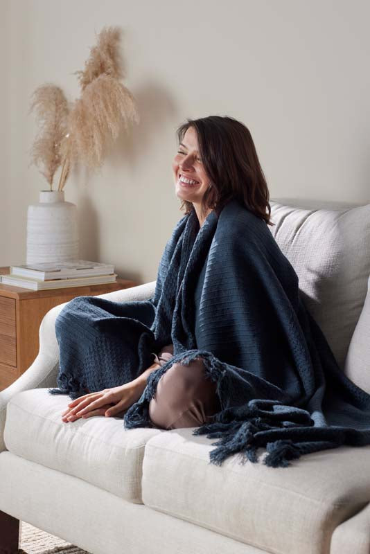 Textured Stripe Throw