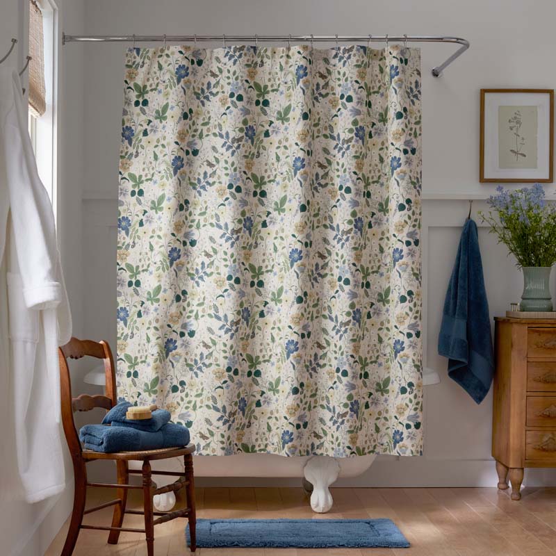 Strawberry Fields Classic Cool Cotton Percale Shower Curtain