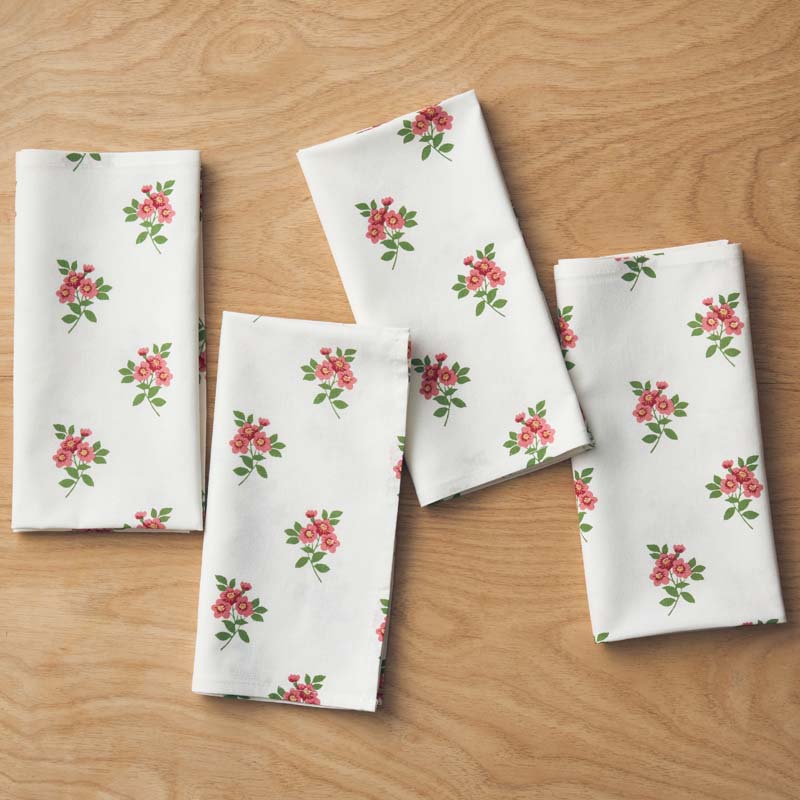 Garden Floral Cotton Napkins, Set of 4