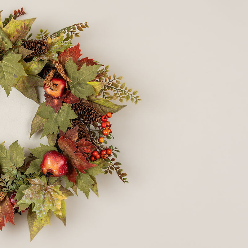 Maple Leaf & Pomegranate Wreath