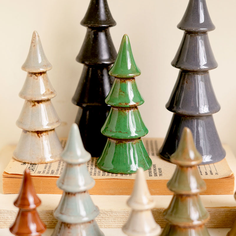 Mini Ceramic Trees, Set of 10