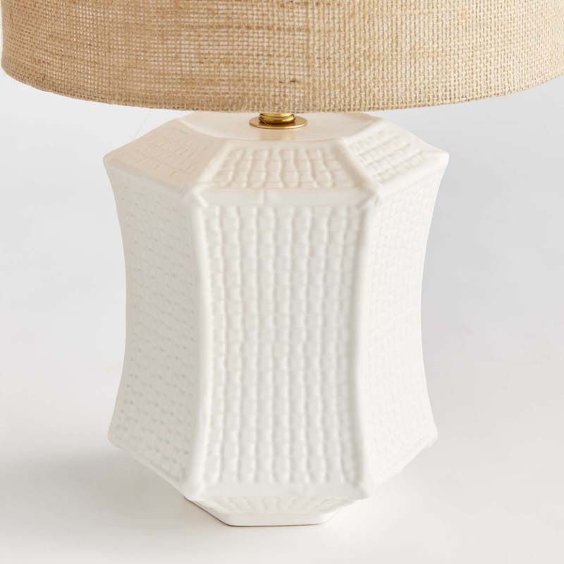 Basketweave Ceramic Table Lamp