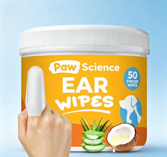 Dog Ear Cleaner Wipes – Finger Wipes for Dogs & Cats – Cleaning, Soothing, & Deodorizing Itchy Ears
