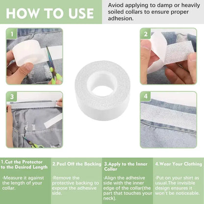 Disposable Shirt Collar Protectors - Absorbent Sweat Pads