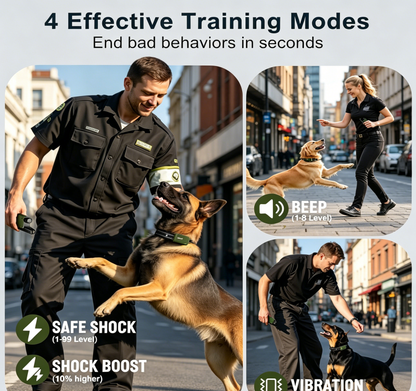 Dog Shock Collar - 4500FT Dog Training Collar with Remote, IPX8 Waterproof Electric Dog Collar with 4 Training Modes