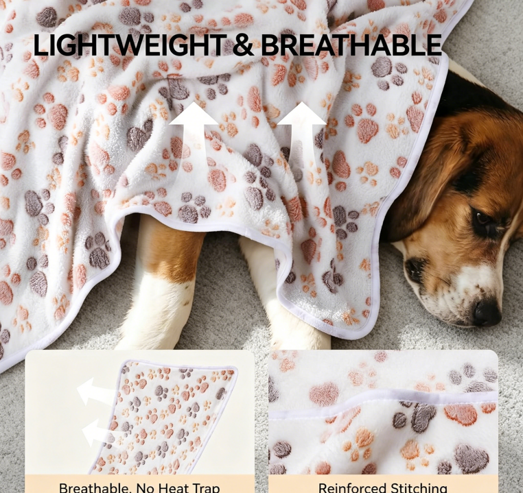 1 Pack 3 Blankets Super Soft Fluffy Premium Fleece Dog Blankets for Puppy Cat Pet Blanket Flannel Throw Warm Sleep Dog