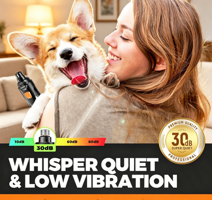 Whisper Quiet Dog Nail Grinder with 4 LED Lights, Safe & Stress-Free for Sensitive Dogs Cats of All Breeds & Sizes