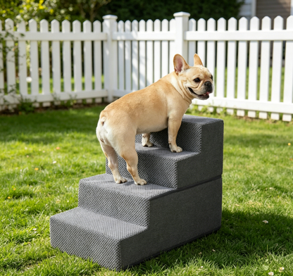 Dog Stairs for Bed 18" H, 4-Step Dog Steps for High Bed, Pet Steps for Small Dogs and Cats