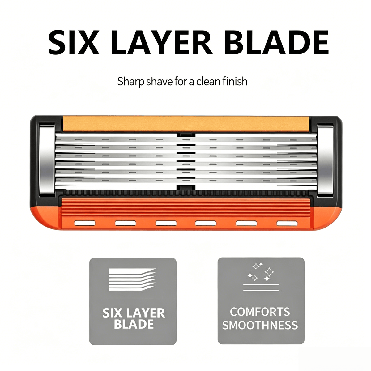 Men Razor Set: Handle & 24/48 Refill Blades