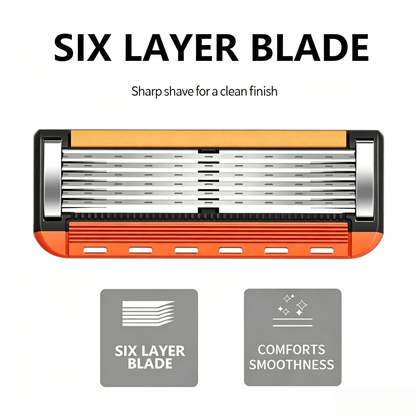 Men Razor Set: Handle & 24/48 Refill Blades
