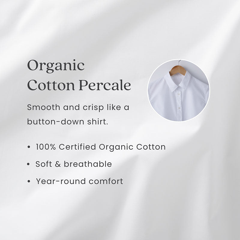 Classic Cool Organic Cotton Percale Solid Fitted Crib Sheet