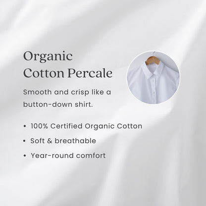 Bear Camp Classic Cool Organic Cotton Percale Comforter Set