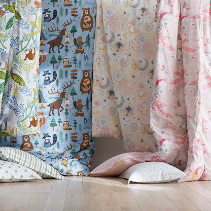 Fancy Unicorns Classic Cool Organic Cotton Percale Sham