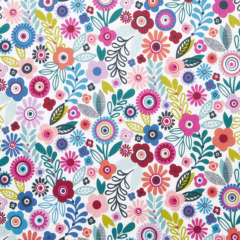 Joyful Mini Flower Classic Cool Organic Cotton Percale Pillowcase Set