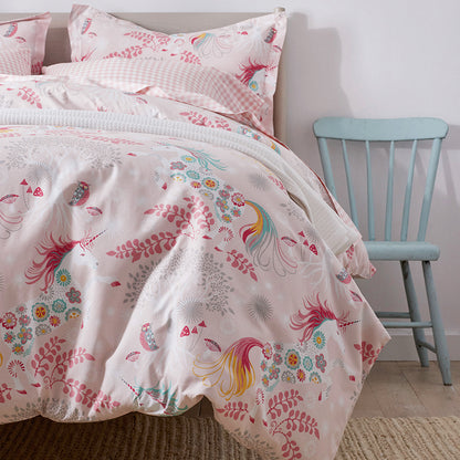 Fancy Unicorns Classic Cool Organic Cotton Percale Bed Sheet Set
