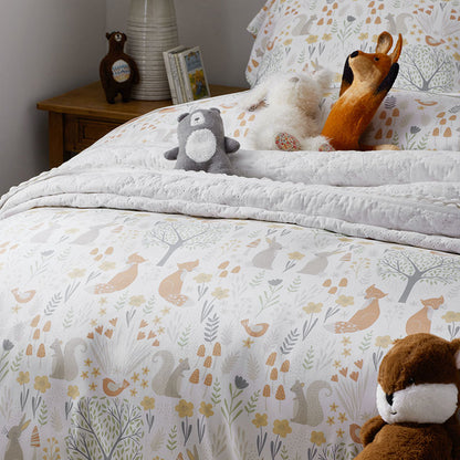 Forest Animals Classic Cool Organic Cotton Percale Pillowcase Set