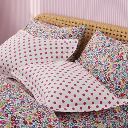 Joyful Mini Flower Classic Cool Organic Cotton Percale Pillowcase Set