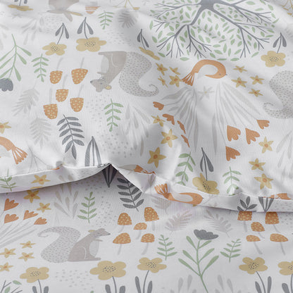 Forest Animals Classic Cool Organic Cotton Percale Bed Sheet Set