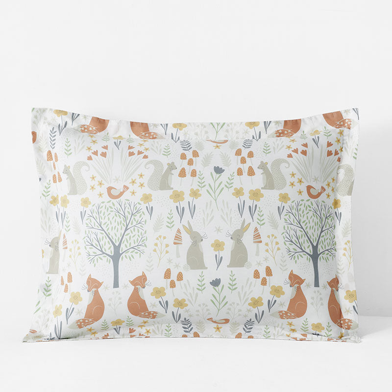 Forest Animals Classic Cool Organic Cotton Percale Sham