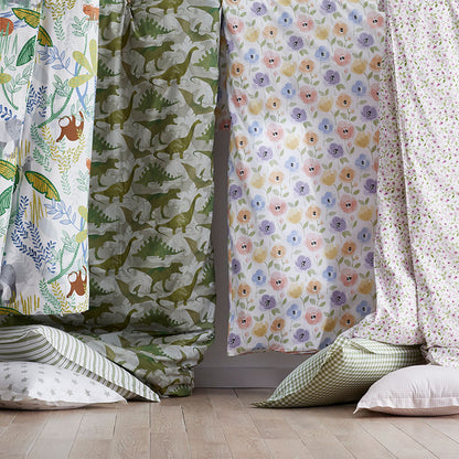Pastel Poppies Classic Cool Organic Cotton Percale Bed Sheet Set