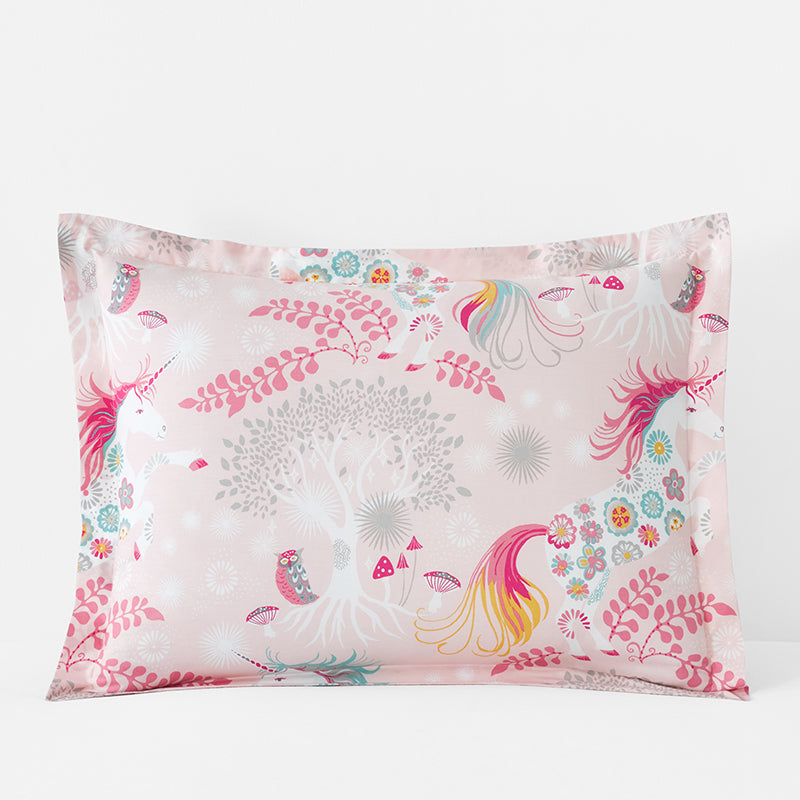Fancy Unicorns Classic Cool Organic Cotton Percale Sham
