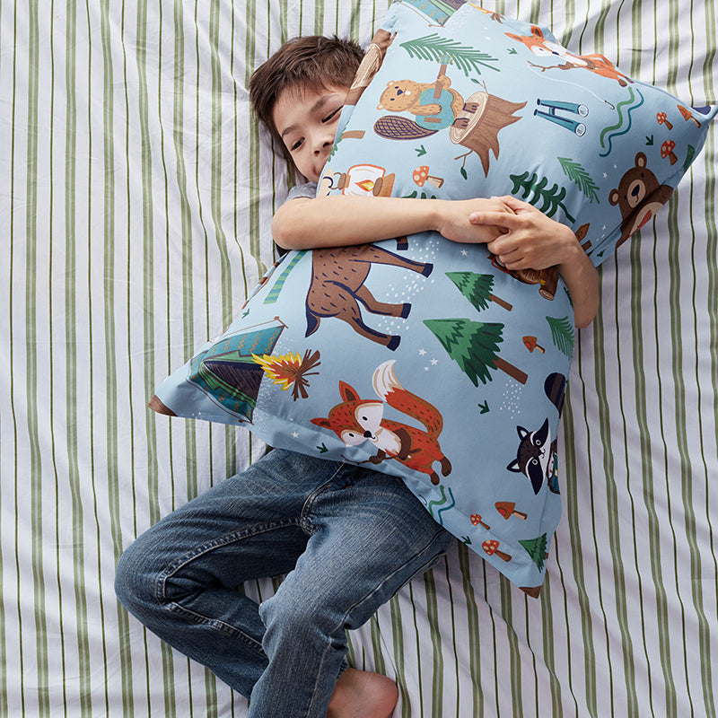 Animal Campers Classic Cool Organic Cotton Percale Comforter Set