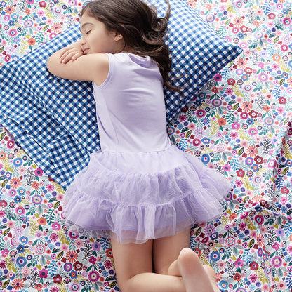 Joyful Mini Flower Classic Cool Organic Cotton Percale Bed Sheet Set