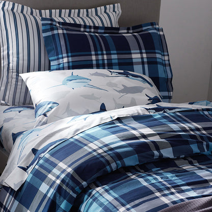 Handsome Tartan Classic Cool Organic Cotton Percale Bed Sheet Set