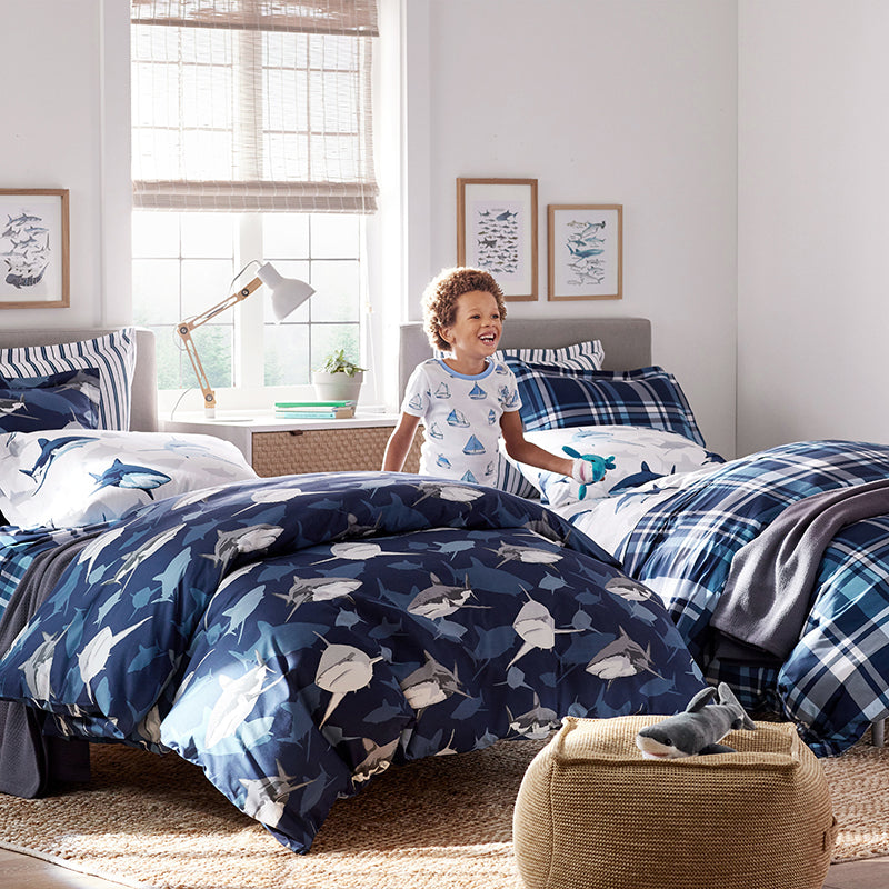 Handsome Tartan Classic Cool Organic Cotton Percale Bed Sheet Set