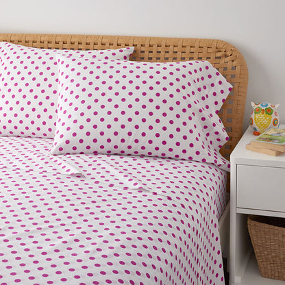 Dot Classic Cool Organic Cotton Percale Bed Sheet Set