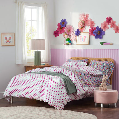 Dot Classic Cool Organic Cotton Percale Bed Sheet Set