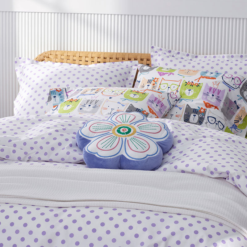 Dot Classic Cool Organic Cotton Percale Duvet Cover Set