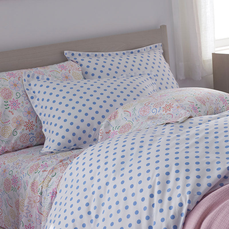 Dot Classic Cool Organic Cotton Percale Duvet Cover Set