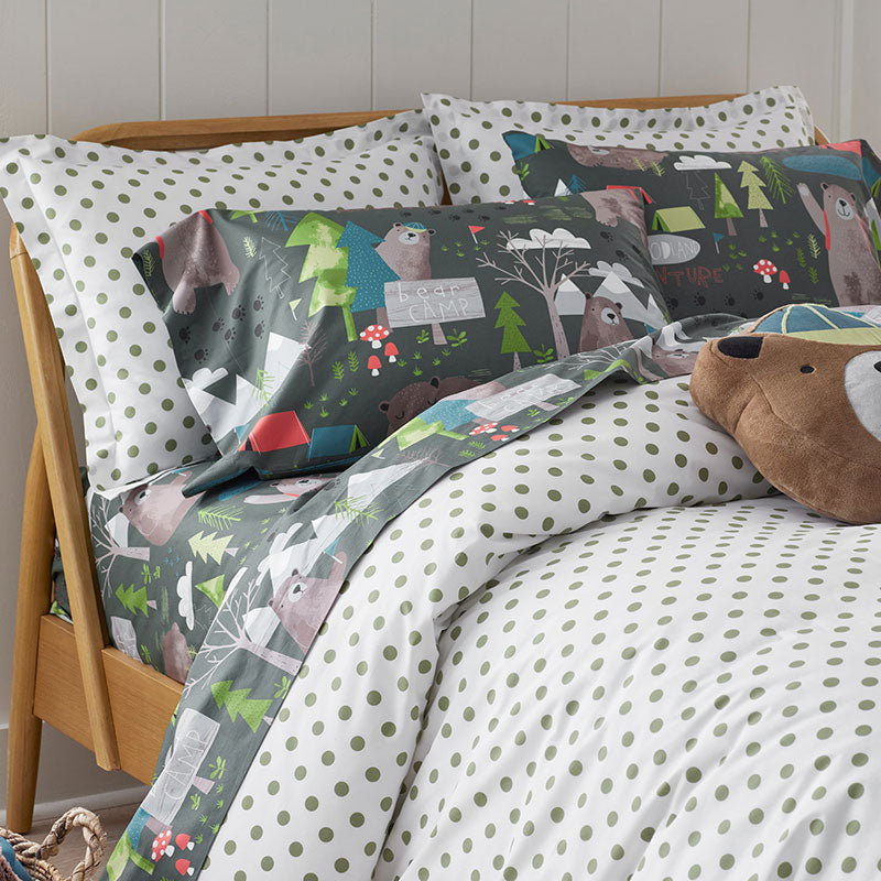 Dot Classic Cool Organic Cotton Percale Duvet Cover Set