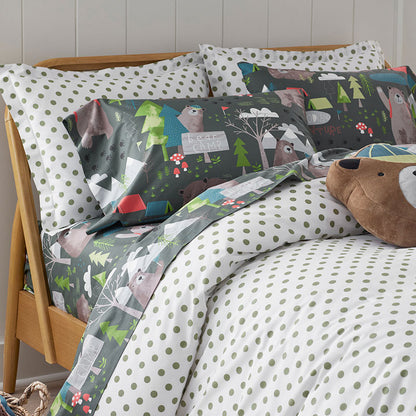Dot Classic Cool Organic Cotton Percale Duvet Cover Set