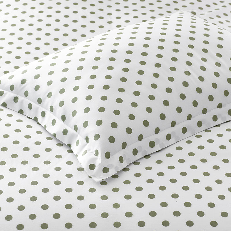 Dot Classic Cool Organic Cotton Percale Duvet Cover Set