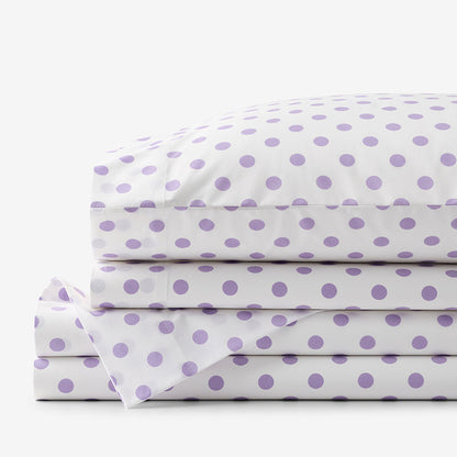 Dot Classic Cool Organic Cotton Percale Bed Sheet Set