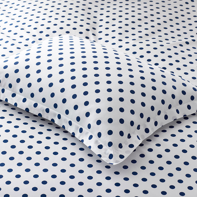 Dot Classic Cool Organic Cotton Percale Duvet Cover Set
