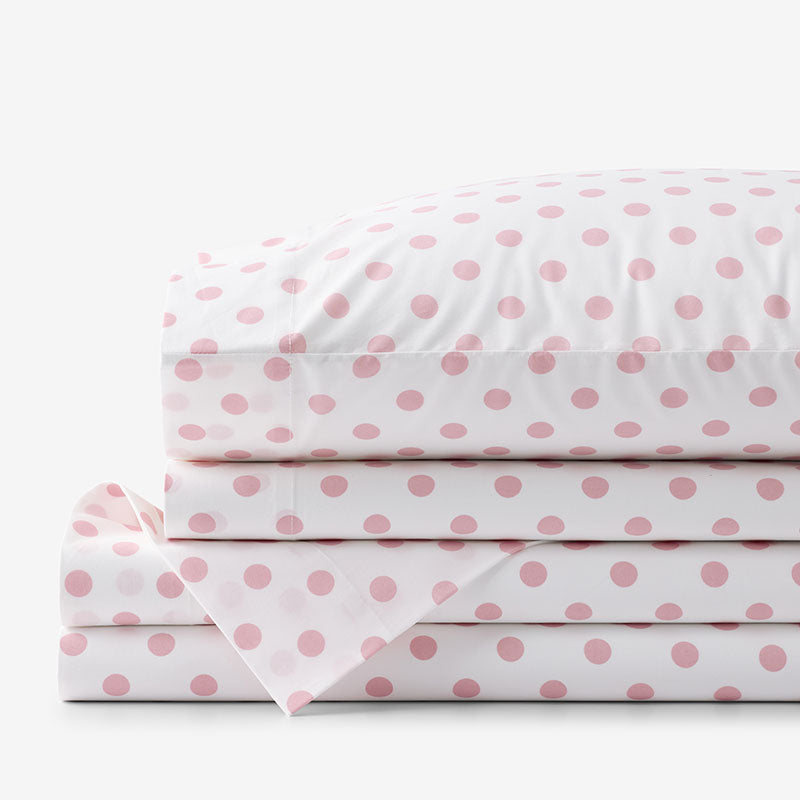 Dot Classic Cool Organic Cotton Percale Bed Sheet Set