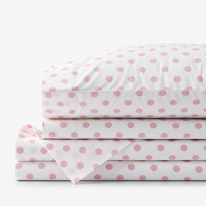 Dot Classic Cool Organic Cotton Percale Bed Sheet Set