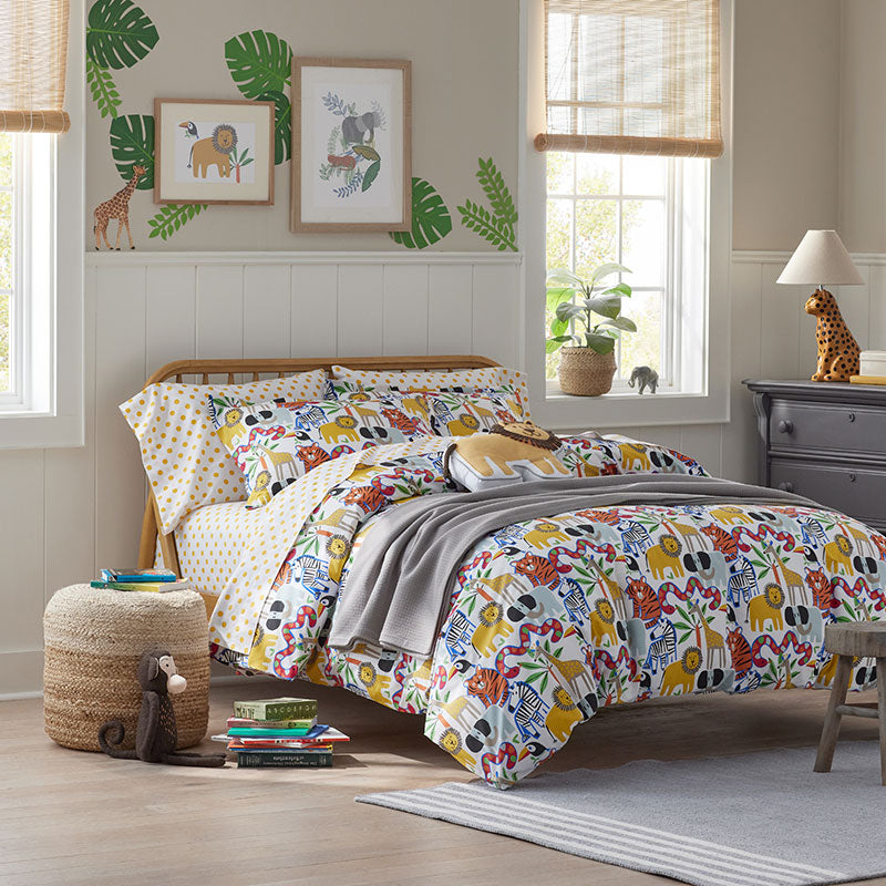 Dot Classic Cool Organic Cotton Percale Duvet Cover Set