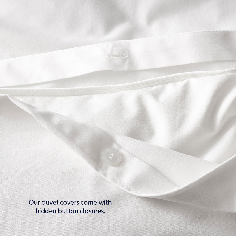 Solid Border Classic Cool Cotton Percale Duvet Cover