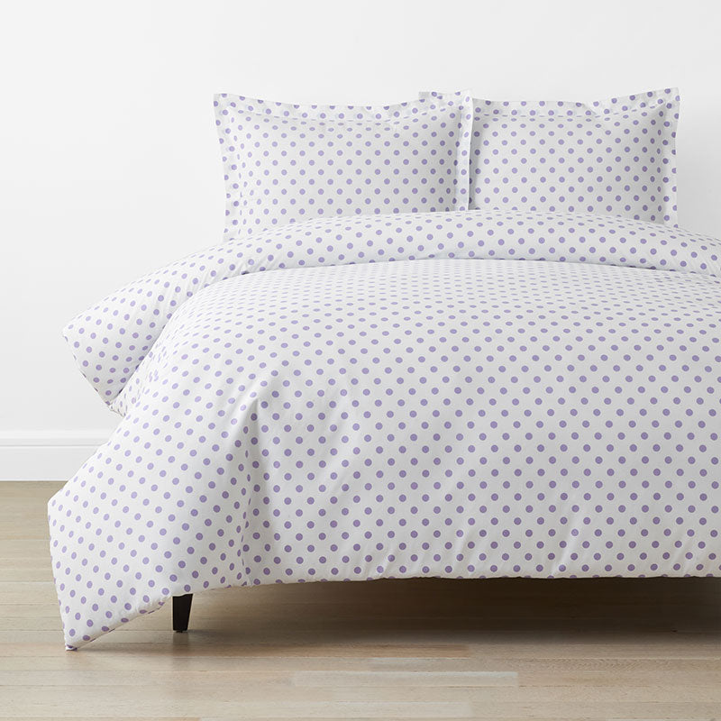 Dot Classic Cool Organic Cotton Percale Duvet Cover Set