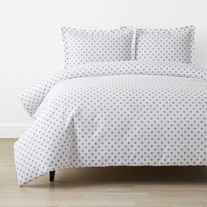Dot Classic Cool Organic Cotton Percale Duvet Cover Set
