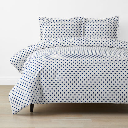 Dot Classic Cool Organic Cotton Percale Duvet Cover Set