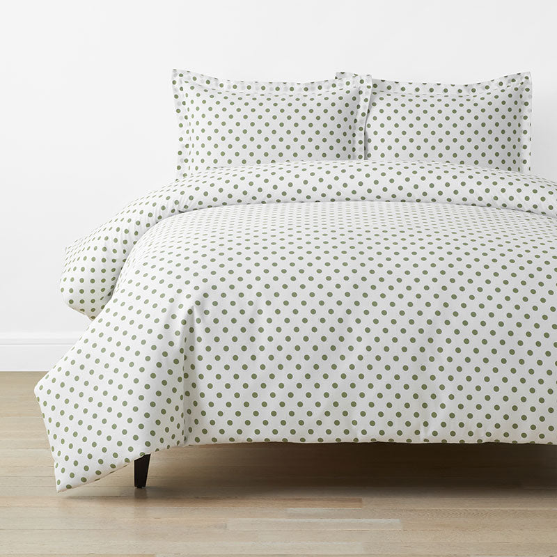Dot Classic Cool Organic Cotton Percale Duvet Cover Set